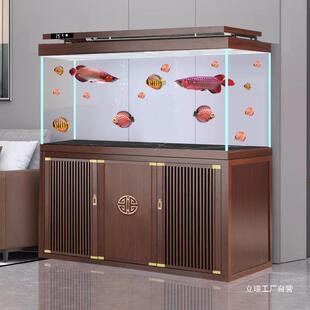 缸内管件卓底tlznu+%h滤鱼缸客厅202新款宁无音管5道静无鱼缸大中