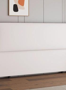 极窄现代简约风床头单买木靠板款背床其头软包落PVM地一体猫爪实