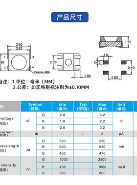 E35DWO28灯珠幻彩LD光贴片灯幻源彩四脚内置IC编可程机械键盘节奏