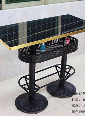 高吧桌酒吧桌组合台清复G15444古简约高脚桌静吧吧K椅TV靠墙吧椅