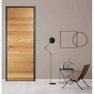 厂家直销763红门橡木木皮房拼接卧室时内尚复合实木平板门室门