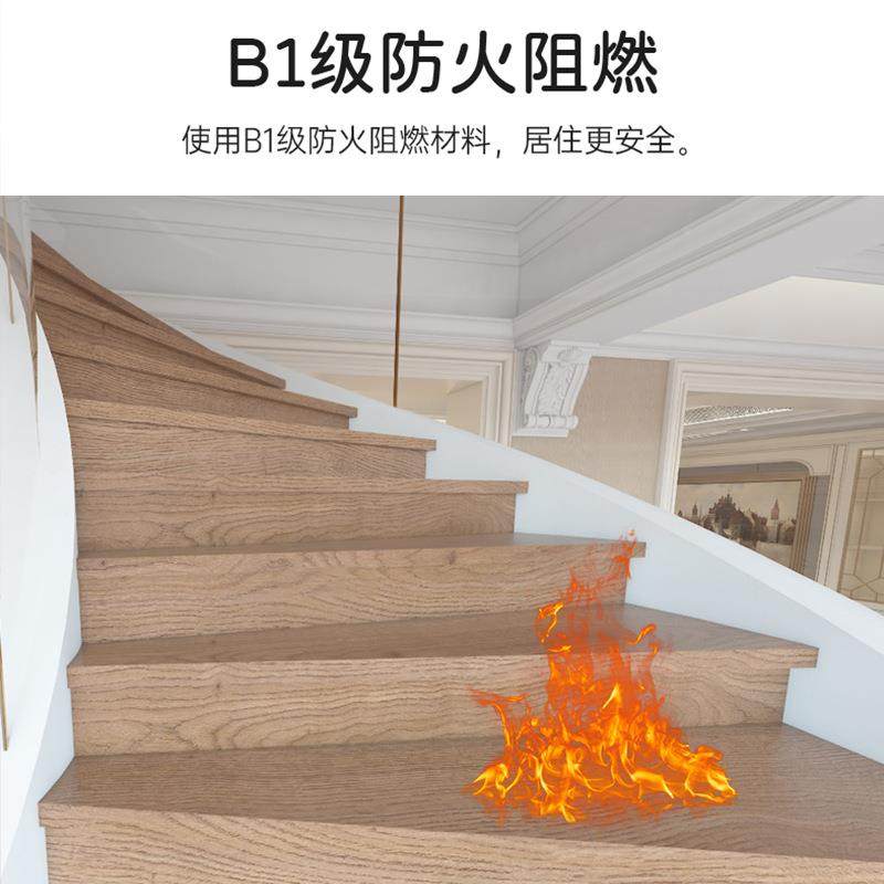 楼梯步强化复合木地板免漆板loft公寓别墅水泥改造梯钢踏架ZFB楼