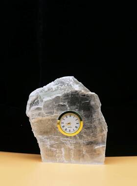 现代简约创意晶W0005饰石石水膏矿石厅时钟摆件客电视柜样板间轻