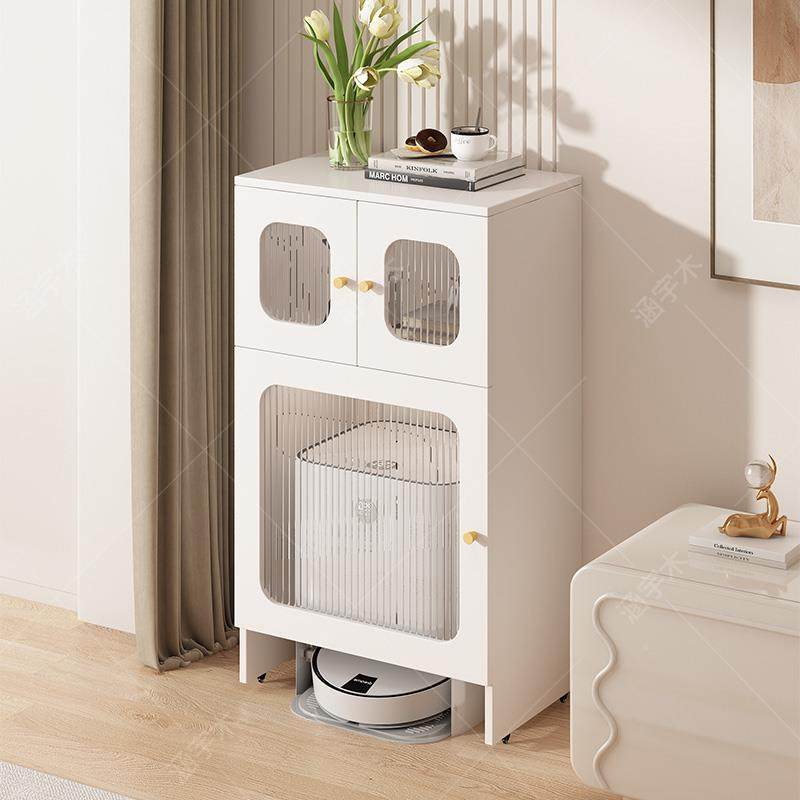 3Y约扫地柜机器人收储纳柜置VTT物简架可移动岩板餐边一体靠墙客