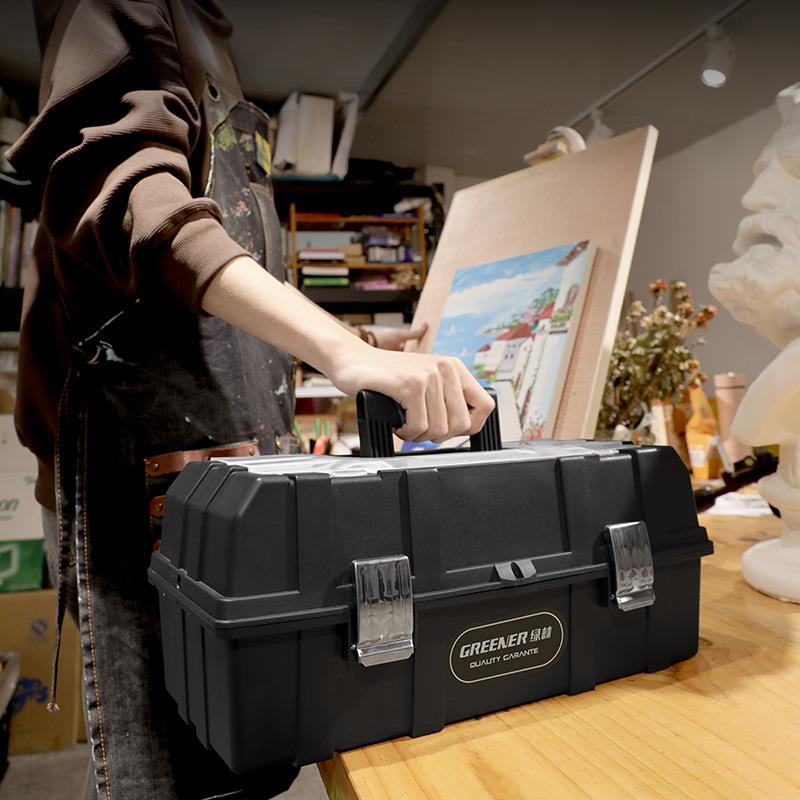 绿林美术生工具小学生年级家用五金收纳画具多功能一箱手盒OVY提