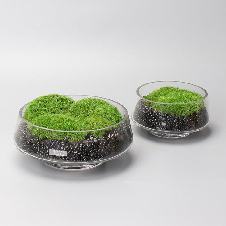 中式现谈代约轻奢生苔藓真苔藓YY-059干花绿植花艺盆永景洽桌餐简