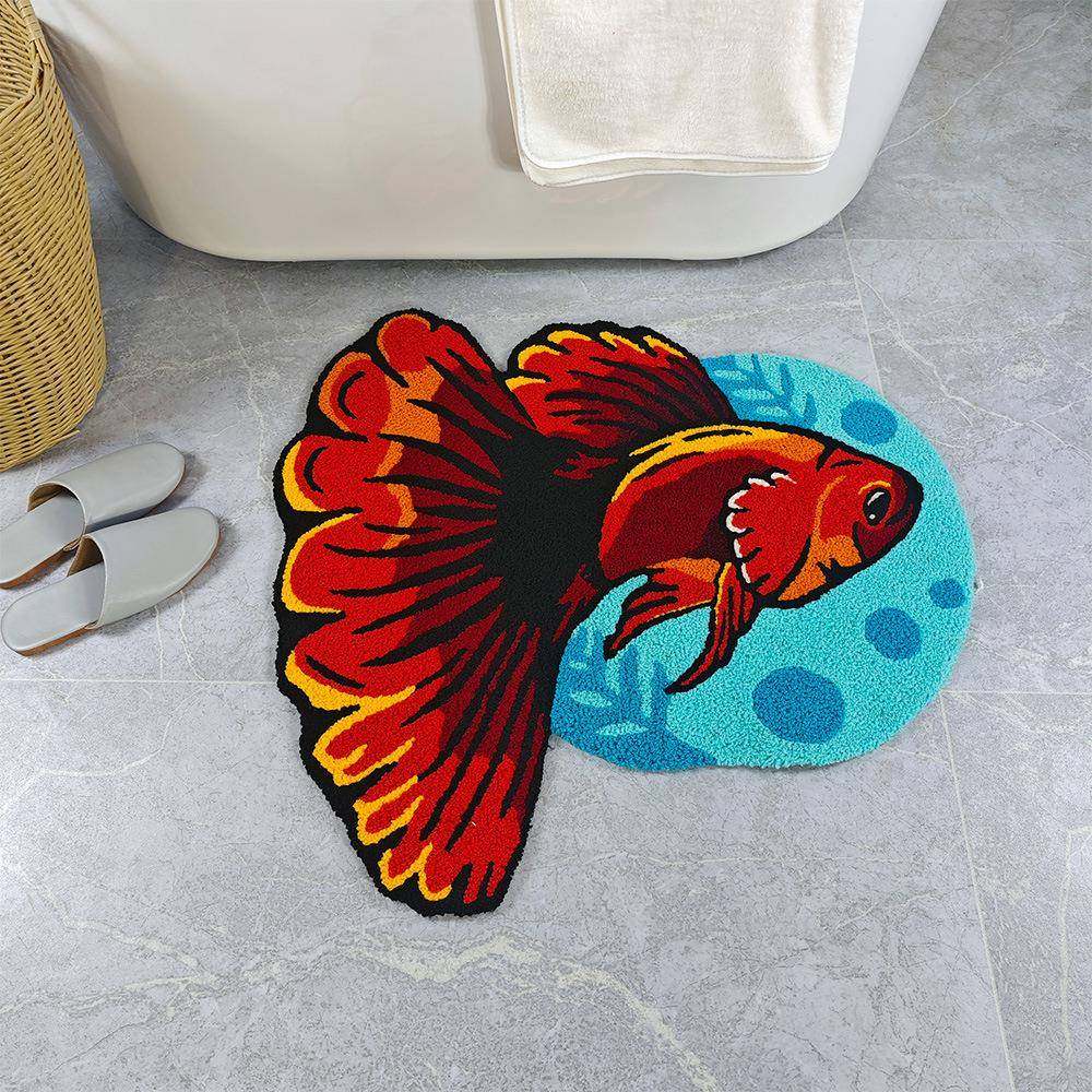 地刺绣孔雀创意海洋孔鱼雀刺绣毯卧家用室入门地垫儿童房间书房脚,居家布艺,地毯,淘宝优惠券,粉丝福利购,淘宝优惠卷