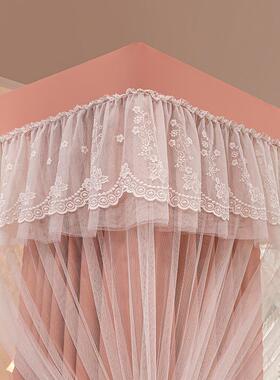 XOS款四开门廷双层床帘蚊新帐宫遮式家用加厚光防蚊落地床帘