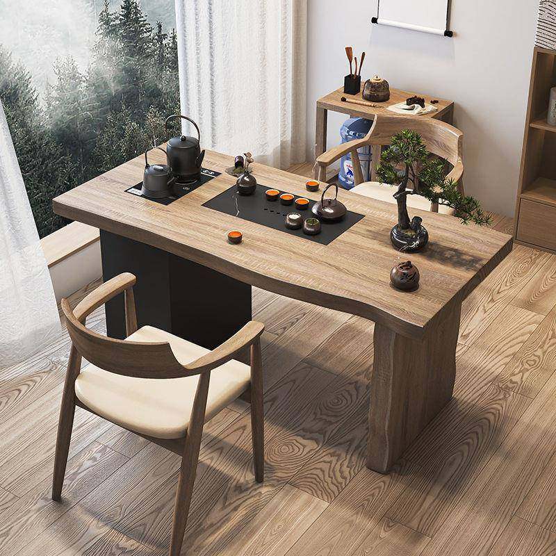 YQU阳台桌木椅组合新桌中式茶台小户型实木功夫泡茶现代茶简约原,商业/办公家具,茶台/茶桌,淘宝优惠券,粉丝福利购,淘宝优惠卷