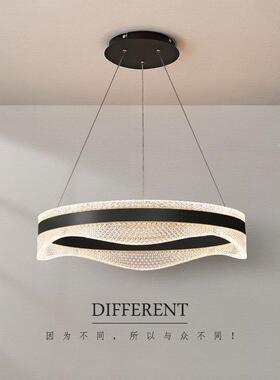 22新款创意亚克力0客厅吊灯现代简约轻奢圆光形DD-82925卧室餐厅
