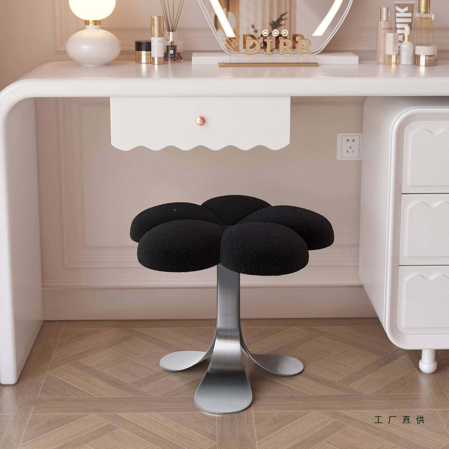 卧室轻化奢妆凳主卧妆凳椅子简约梳妆台711凳子不锈钢梳用家圆凳,住宅家具,梳妆台+梳妆凳,淘宝优惠券,粉丝福利购,淘宝优惠卷