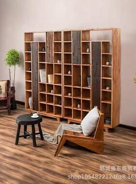 中式老榆木博古架室家具多展格物架多宝阁茶置FHZ具茶展示柜文玩