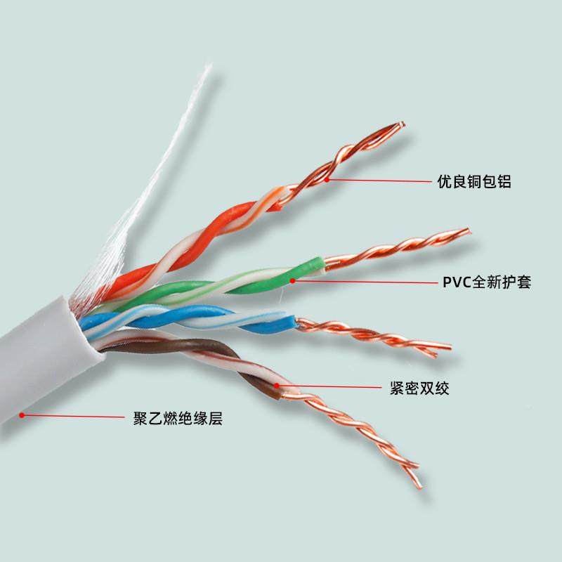 品家超五类PPL网线厂室内非屏蔽包铝C成AT5E网铜络线单件
