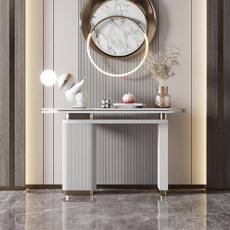 岩板入户玄关柜奢风轻网红意式极简大理一石关桌客厅屏风隔玄ZBF