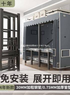 免安装衣柜粗折简易叠衣柜家用加卧室出租房全钢架结实耐用GMO布