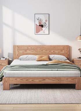 白蜡木全米18480木床1.8主卧现实代约小户型日式1.5米原木风单双