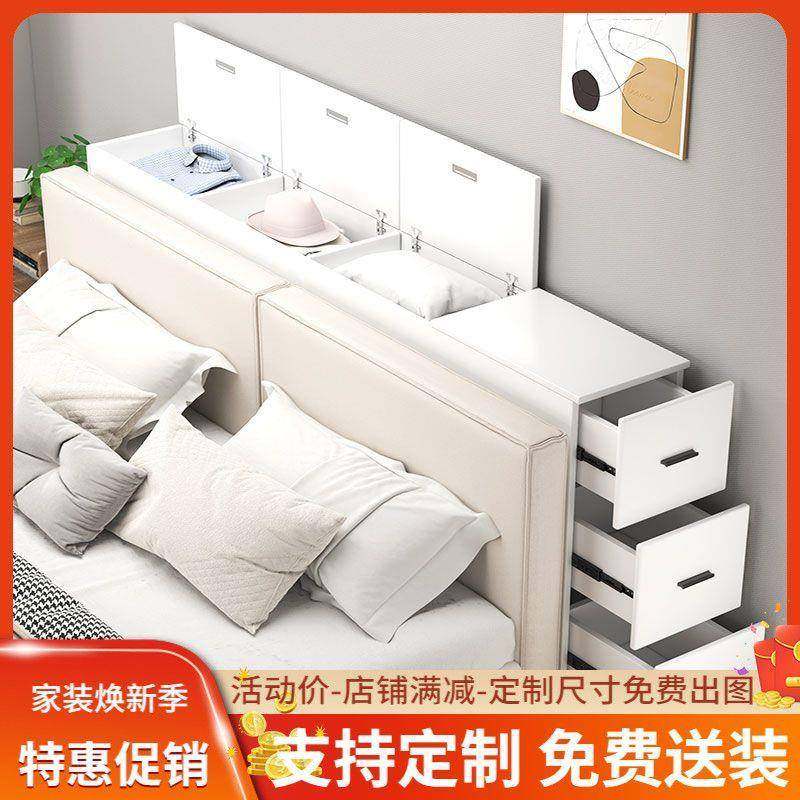 实木夹床边无品牌/柜米床头柜床尾窄柜缝柜长条榻榻储物柜置隙物
