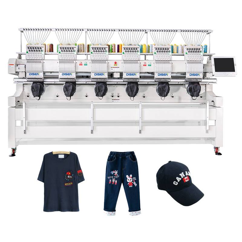 六头全自动电脑绣花机帽绣机厂家 automatic embroidery machine