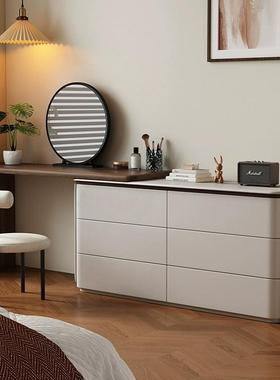 2书奢025新款轻中胡桃实木卧室现NUS代复古斗柜梳妆台一体新式化