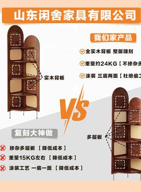 中复角古风实木转柜厅子ZOP客沙发墙餐边置物书落架卧室床头三拐