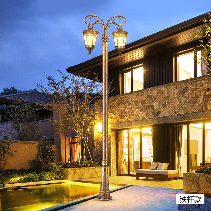 l4521ed灯户外防花园别墅小区家用2水20v室庭院3米欧式古复高杆路
