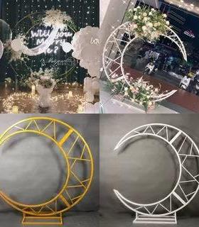 婚月亮花架户架外拱门庆仿真花造型爬藤婚网红打卡求订婚HIK拍摄