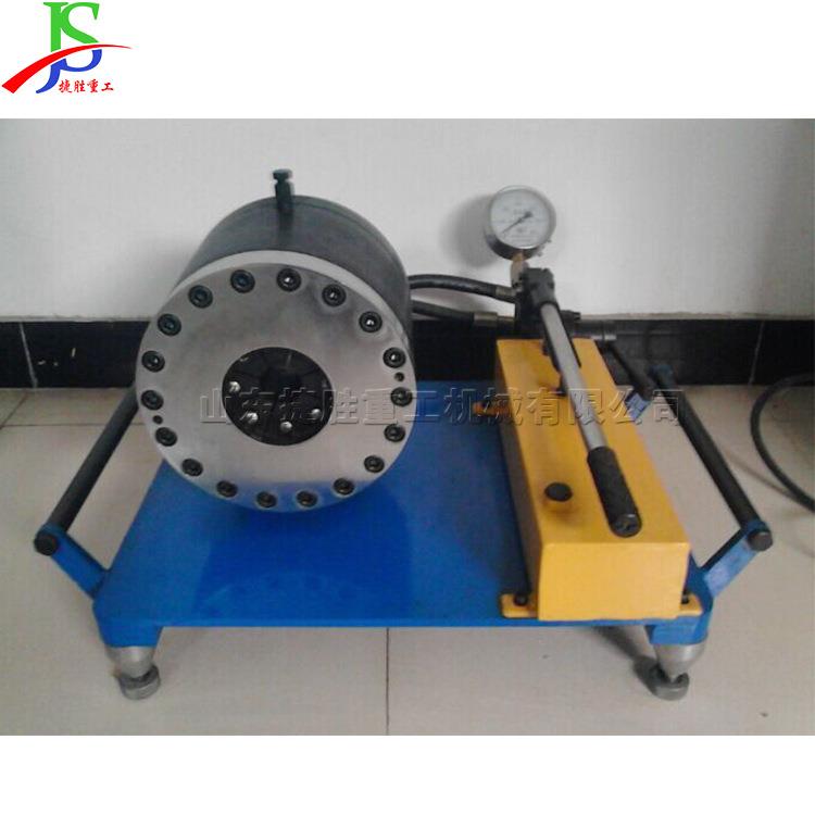 小型手动座缩管机家管材锻细拔长设备件js003椅床脚管锥管具机