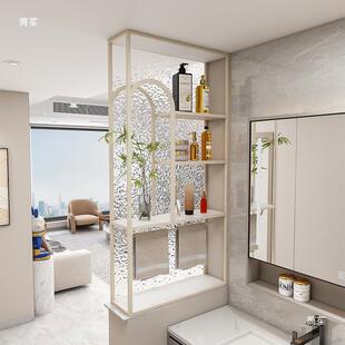 卫生漱间半墙隔断屏设风WPN干湿分离计客厅洗台浴室物架简置约轻