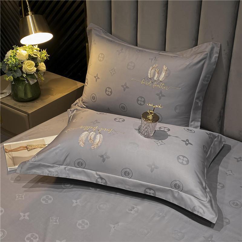 高档纯棉枕人套YVD一对装全棉贡缎提花单纯枕芯套款家用色成人枕