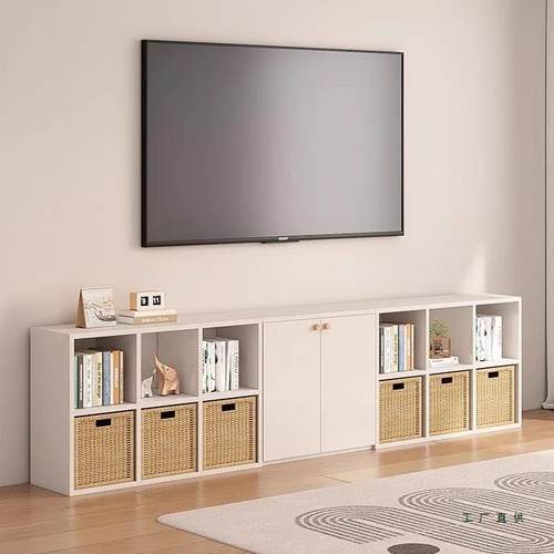 简创家用电约视柜可定意制书柜书架飘阳台柜IRJ子带窗门黑白胡桃