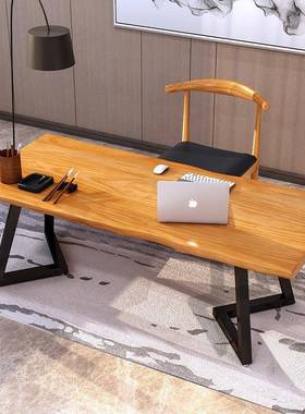 现人代简约实DGI木书桌办办公室单台式电脑椅家用书桌房公桌写字