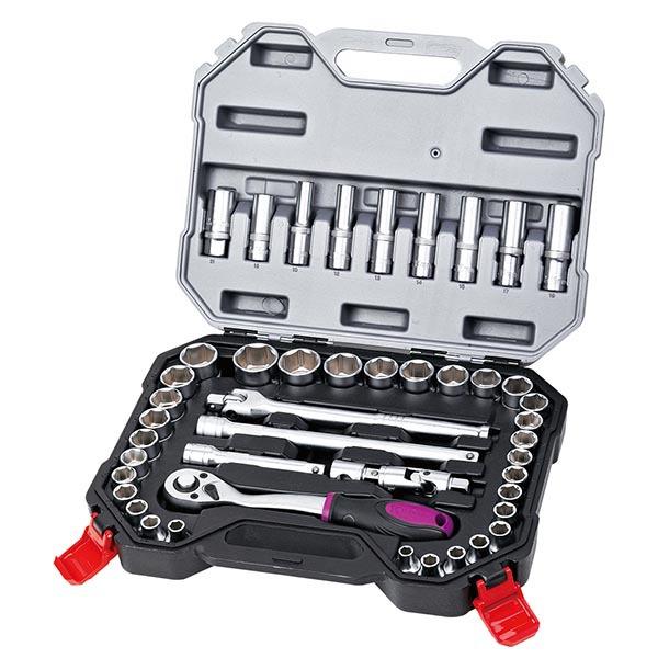 安工拓46件12.5mm棘公具制组套轮扳EFH手套筒套装