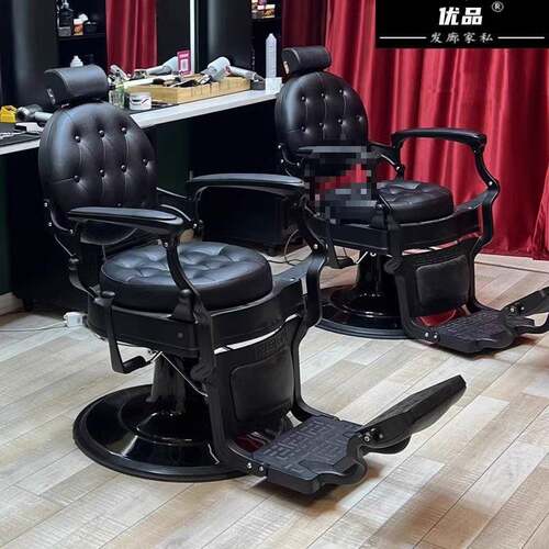 士发店古椅子可放倒复男油头刮胡子大椅NKN发廊美发剪理发椅