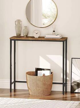 落地铁架艺玄关台UPO靠墙条案展台实木关玄桌沙发置物玄架关收纳