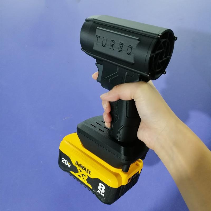 手高持50涵道涡轮叶速吹风机无户外线吹除尘PKV吹水得伟锂电暴力