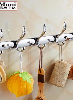 凤304不锈衣柜尾挂衣钩衣钢服钩AVO免打孔双排钩壁挂毛巾墙壁挂挂