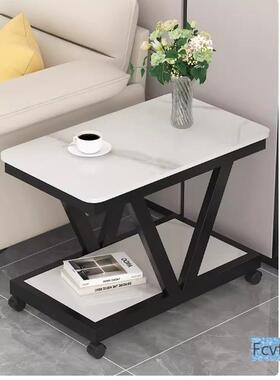 1285速晓钦茶几小沙发边柜小桌子简约柜现代角岩板几带轮边侧几边