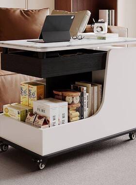 升降沙发边几边柜移动侧茶几推拉边几边柜可床桌77755头小桌子角