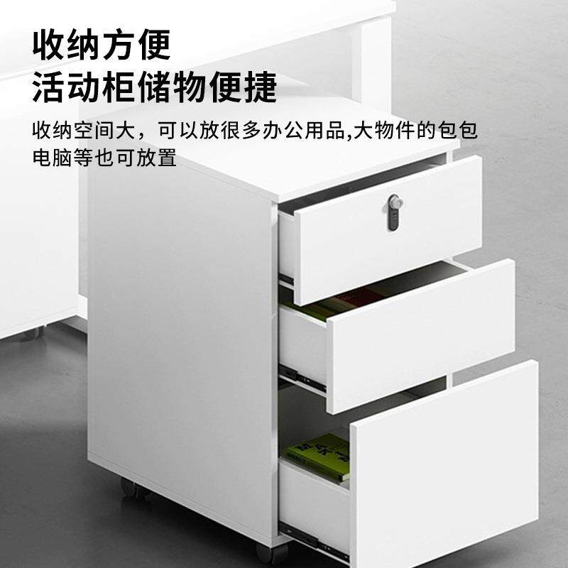 钢架职员简约现代白色2/4/6人位合屏风工位办公桌椅组财务电脑桌