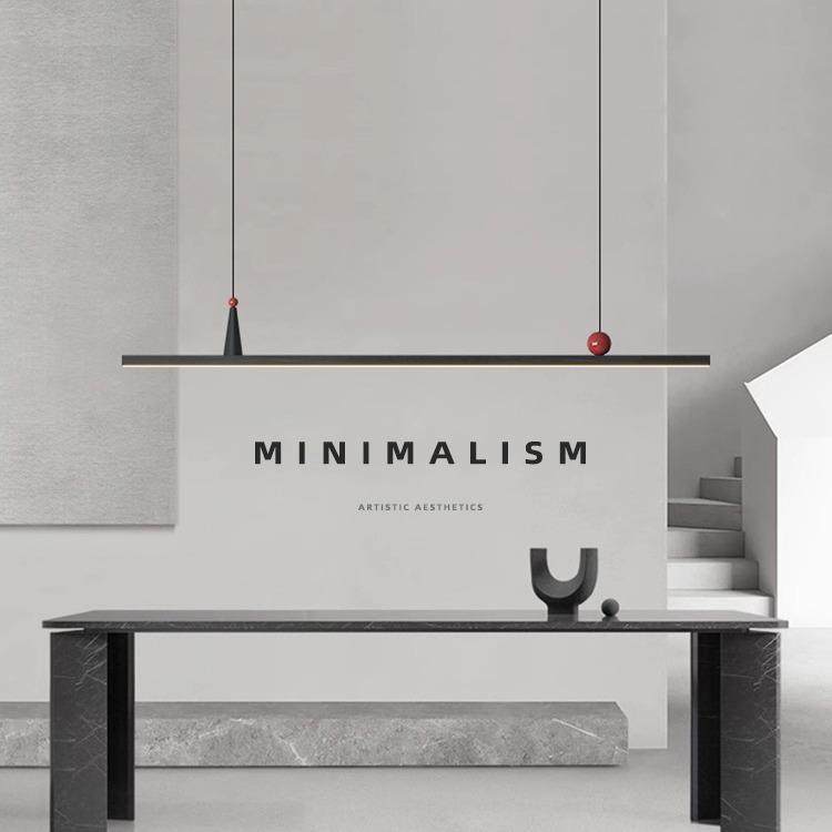 餐设计师餐厅吊灯简灯约现代前一字长条桌吧台极简网红台办公JPB