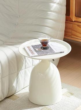 油奶沙发边几休闲阳小圆桌简约可52215移动茶几卧室台桌子网红床