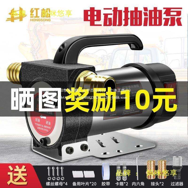德红松电动抽泵12泵V24V220V油国伏柴油加RGF油机正反抽油机自吸