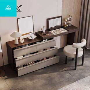 现代实木卧体级室床尾收纳EN无品牌/F翻盖梳妆台斗柜一隐梳妆台镜