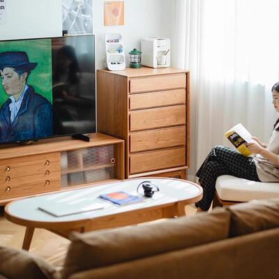 有序沙五斗柜22512卧室厅全木收纳柜客发电视柜旁靠实墙抽屉储物