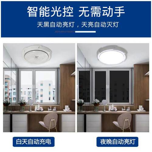 太顶阳能吸灯家用室e内感ld灯农村房间FRX厕所应阳台车库楼道照明