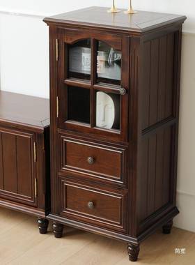 式酒ZFS柜家奢具现代简约餐边柜实木单门柜式柜欧客厅美靠墙轻小