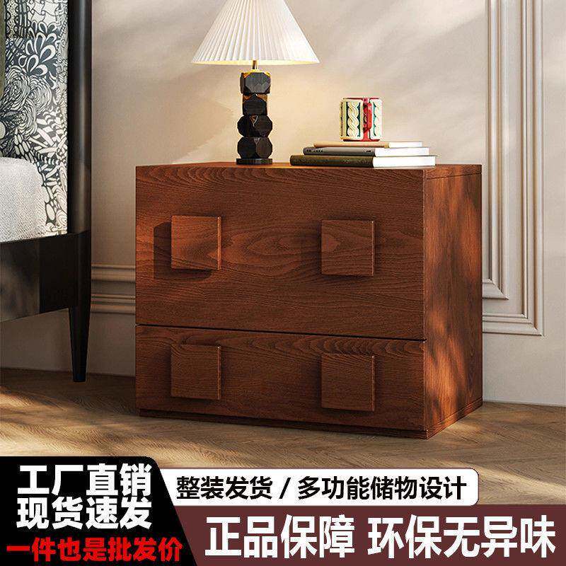 美式中古风卡门柜斗柜家用客厅储物柜组合电视柜卧室收纳柜床头柜