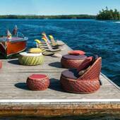 创设计师别花墅758庭院园网红阳台发圆形小户型意藤沙户外组合藤