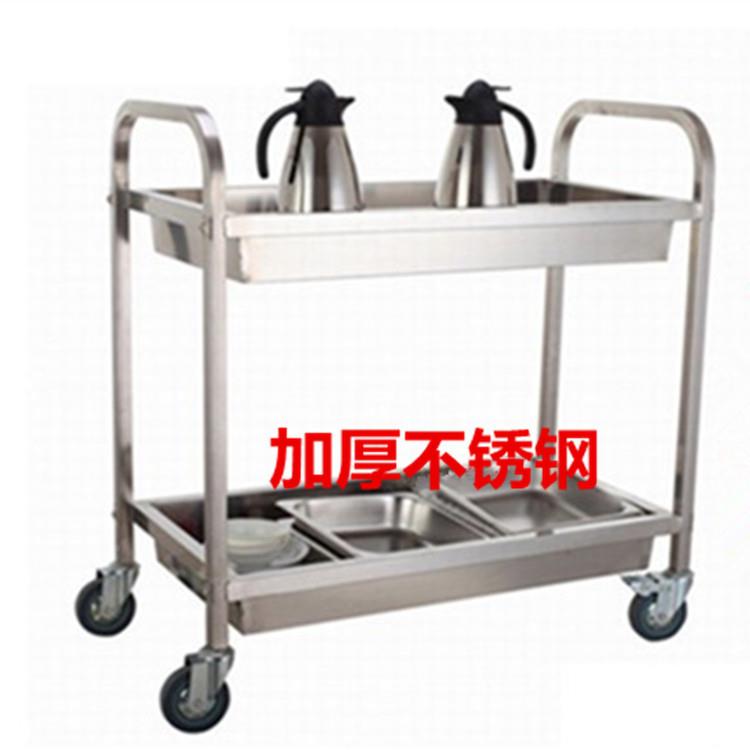 厂家直批碗车不锈钢手收推车店酒店饭动厨房多功HT-69693能移二层