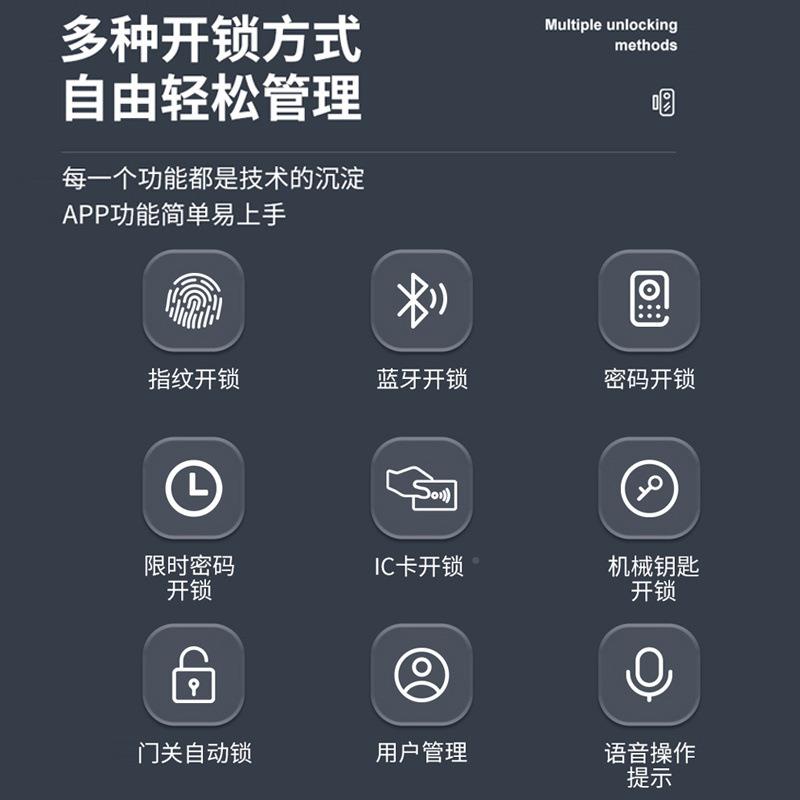 老式铁门无品牌/牛头锁码指纹锁不门锈钢庭院户外装防水智电控刷